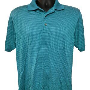 Roundtree & Yorke Performance Sm Short Sleeve Multicolor  Button Polo Top W/flaw